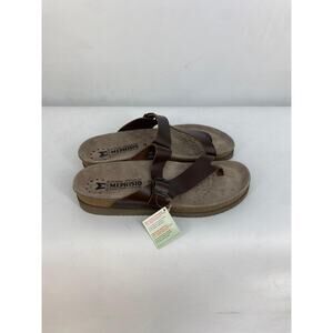 NEW MEPHISTO WOMEN HELEN SOFTAIR TECHNOLOGY CORK FOOTBED SANDAL CHESTNUT SIZE 12